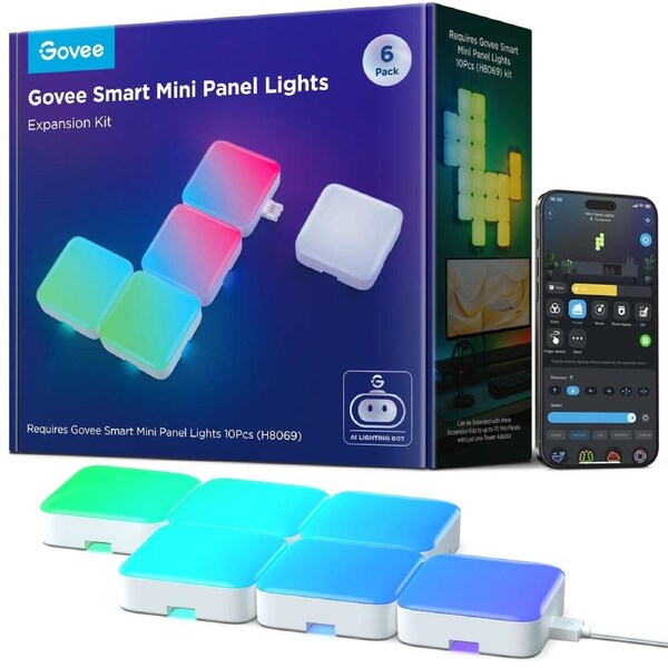 Govee Mini Panel Lights - 6 Piece Expansion Pack