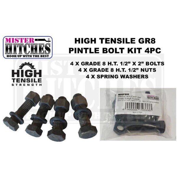 Mister Hitches Pintle Bolt Kits 4pc