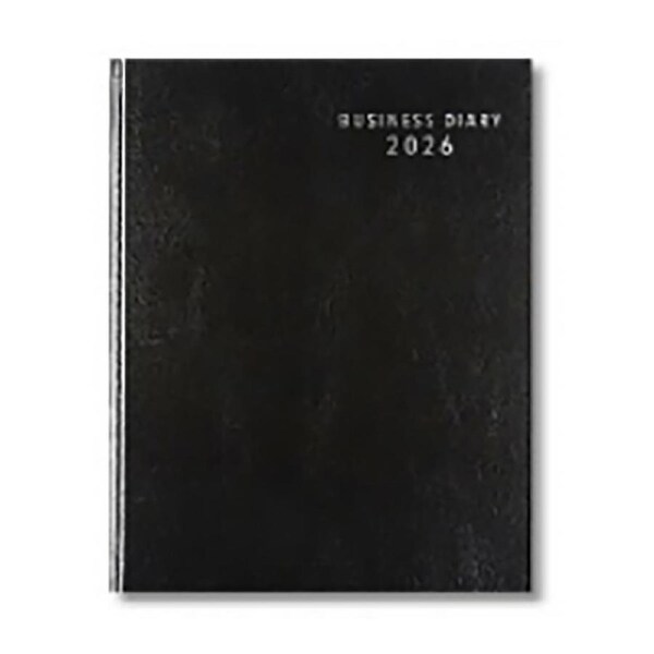 2026 Diary Business A5 Day to Page Black, OzCorp D934