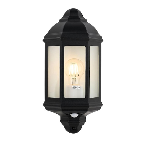 Avara Outdoor Wall Sconce With Sensor - Black