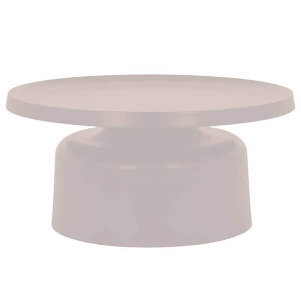 Sigge Coffee Table Light Cappuccino - Round Metal Table