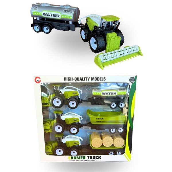 Farm Harvester Headers and Trailers Set