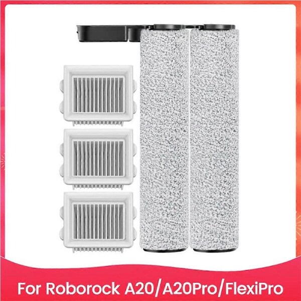 5PCS Main Roller Brush with Filters for A20 /A20Pro/FlexiPro Floor Scrubber Wet Dry Vacuum Cleaner Accessories