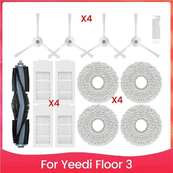 For Floor 3 Station Robot Vacuum Cleaner Replacement Parts Accessories Main Side Brush Mop Cloth