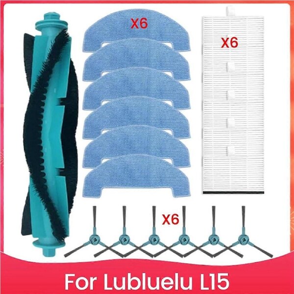 For L15 Vacuum Cleaner Replacement Parts Set Main Brush, Side Brushes, Filters Robot Vacuum Cleaner Accessories