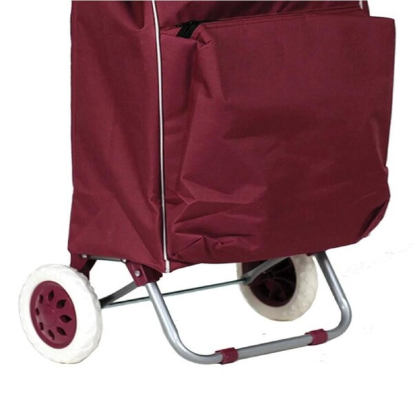 Tosca 70L/58cm Shopping Cart Trolley Bag Grocery/Market Storage w/ Wheels Plum