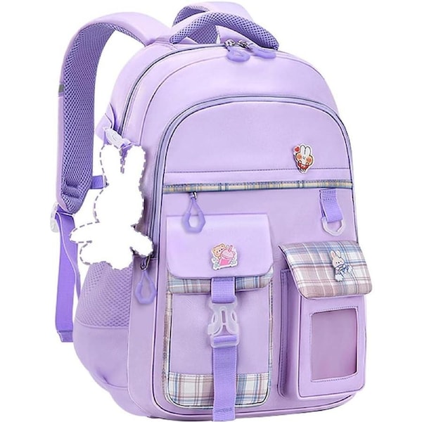 Girl's school backpack, teenage school backpacks for 15.6"" laptop, school aesthetic lightweight and waterproof girl's backpacks 9 10 11 12 13 years for school and travel