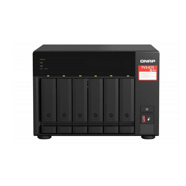 QNAP TVS-675-8G 6 Bay NAS ZhaoXin KX-U6580 8-core 2.5GHz 8G DDR4 Hot-swappable 2xM.2 2280 PCIe Gen 3 x1 2 x2.5GbE WOL 2xPCle Gen 2xUSB3.2 3yr wty