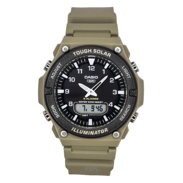 Casio Illiminator Analog Digital Tough Solar Movement AQ-S820W-5AV Mens Watch World Time Alarm Backlight 100M