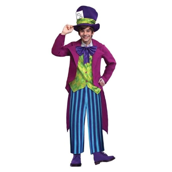 Alice's Adventures in Wonderland Mad Hatter Boys Costume Size 6-8 Years