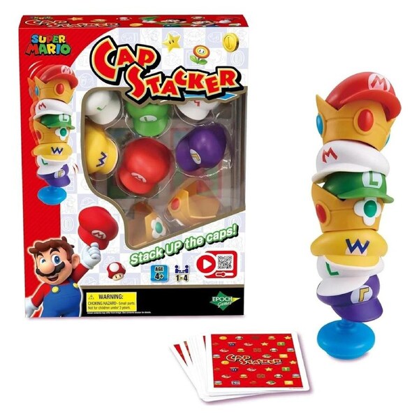 Super Mario Cap Stacker Board Game