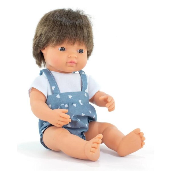 Miniland - My Friends & Me - Baby Doll Caucasian Boy Brown Hair 38cm