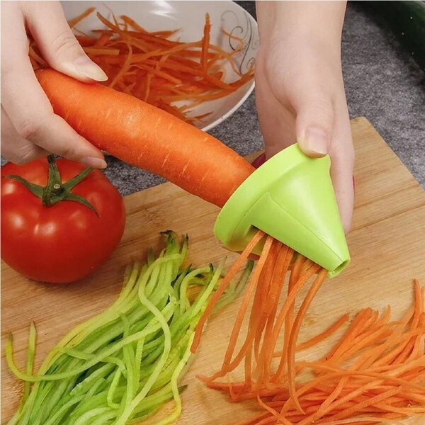 4 Pack Vegetable Fruit Spiral Shredder Peeler Multi-function Manual Shredders