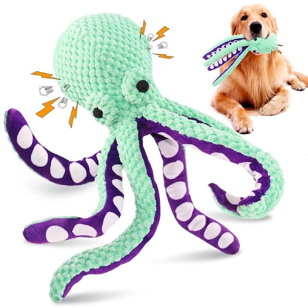 Squeaky Dog Octopus ToysVelvet Dog Toys With Soft Fabric For Small Medium