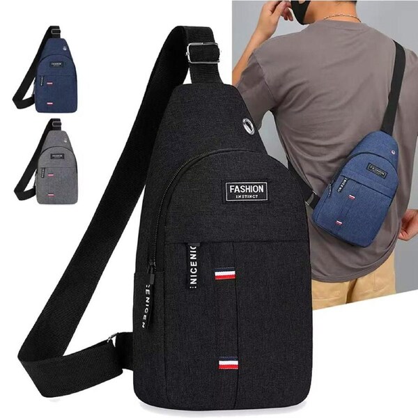 3 pack Chest Bag Men's One Shoulder Crossbody Bag Outdoor Small Shoulder Bag