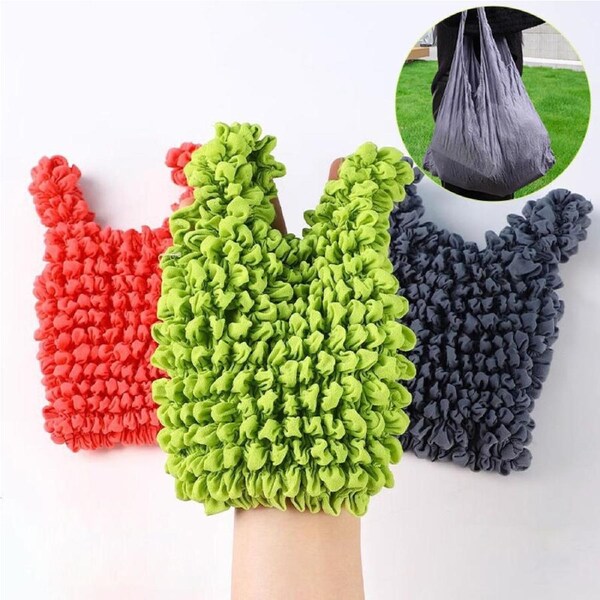 6pcs Foldable Stretch Bag Multi Purpose Flexible Shopping Bag Elastic Bags