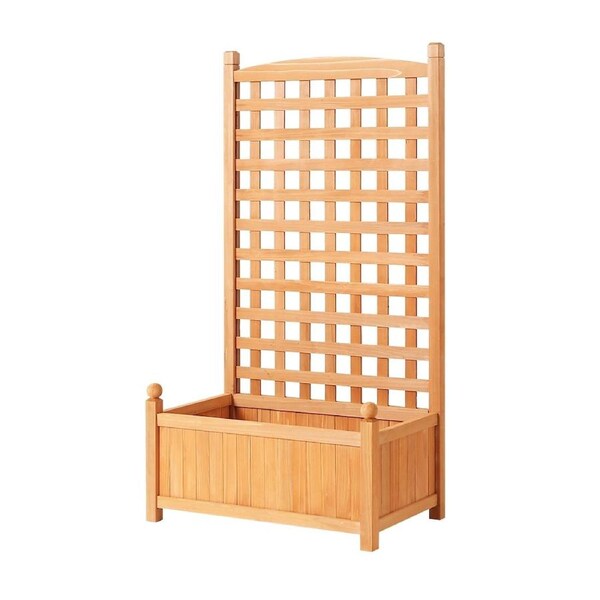 Green Fingers Garden Bed Kit Raised Wooden Planter Box Pot Vegetables Flowers Plant Shelf - 115X35X64cm