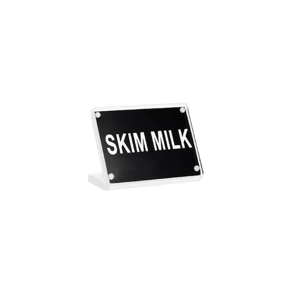 Chef Inox Buffet Sign Acrylic with Magnet Plate - Skim Milk