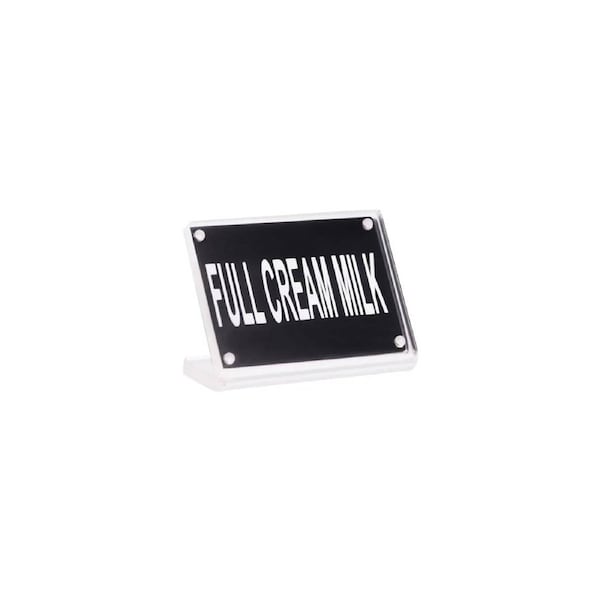 Chef Inox Buffet Sign Acrylic with Magnet Plate - Full Cream Milk