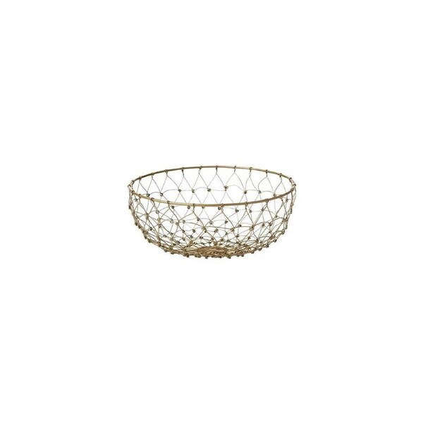 Chef Inox Coney Island Patina Round Fishing Net Wire Basket Gold 230x100mm