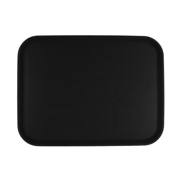 Chef Inox Non-Slip Rectangular Black Tray 405x550mm