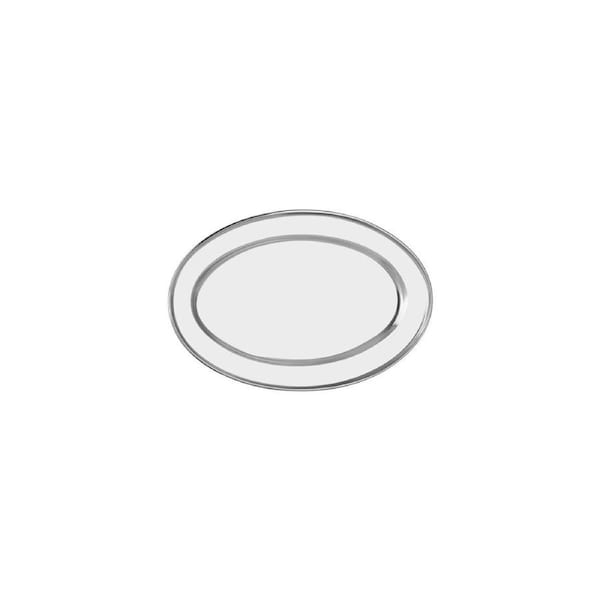 Chef Inox Oval Platter Rolled Edge Stainless Steel 300x210mm