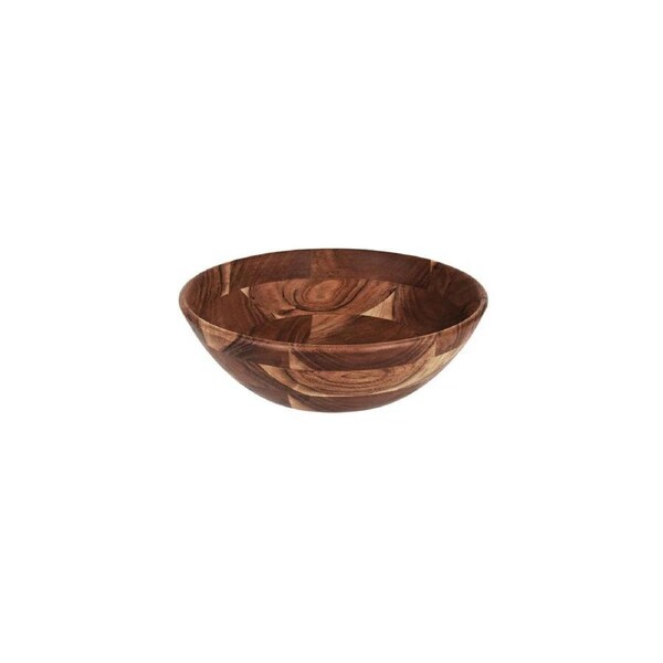 Chef Inox Serve Natural Acacia Round Display Bowl Deep 355x110mm (Box of 2)