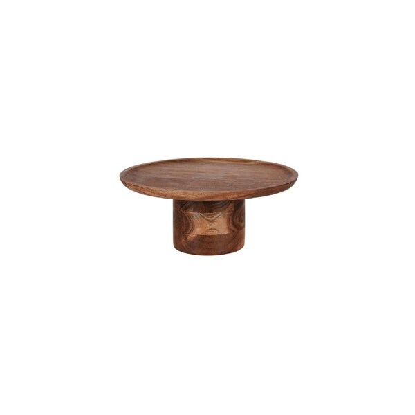 Chef Inox Serve Natural Acacia Round Cake Stand Pilar 300x140mm (Box of 4)