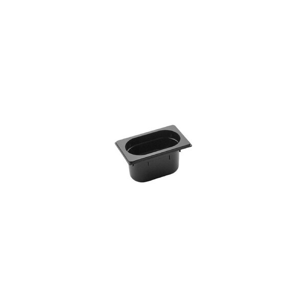 Inox Macel Gastronorm Pan Polycarbonate Black 1/9 Size 176x108x100mm / 1.0Lt (Box of 6)