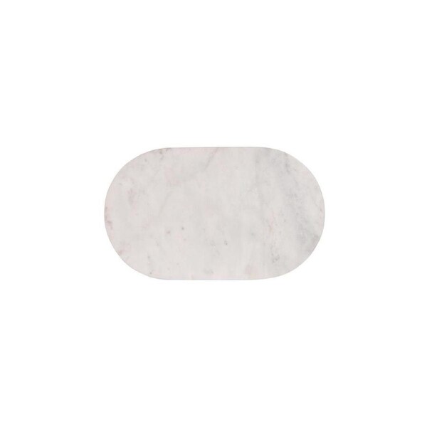 Chef Inox Serve White Marble Oval Platter 380x230x15mm
