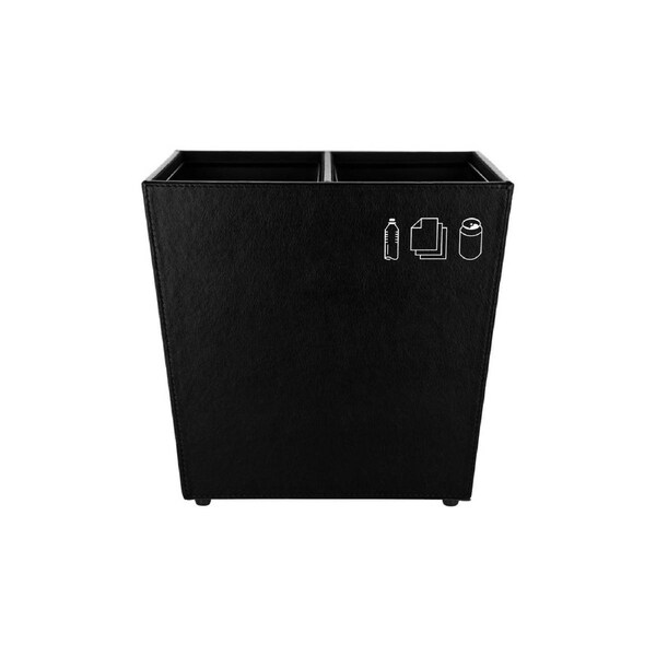 Noble & Price Recycle Waste Bin Black 2x3.8Lt