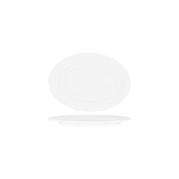 Superware Melamine White Oval Rimmed Platter 240x160mm (Box of 6)