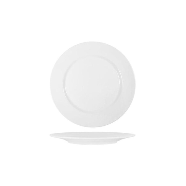 Superware Melamine White Round Plate Raised Rim 165mm (Box of 12)