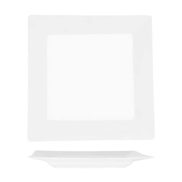 Superware Melamine White Square Plate Wide Rim 400x400mm (Box of 6)