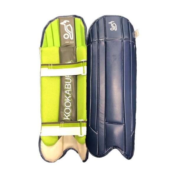 Kookaburra Pro 1500 Series Navy Cricket Wicket Keeping Leg Protector Guards Pads Adult