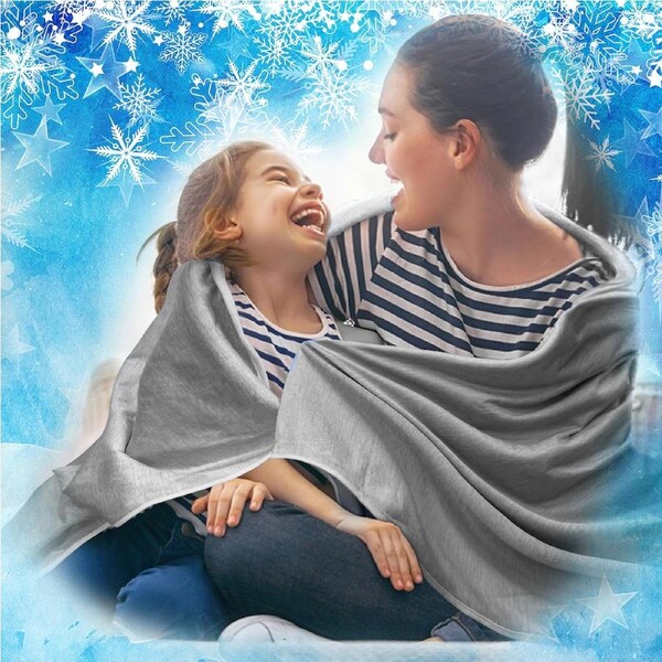 LINENOVA Cooling Blanket Pillowcases Cold Breathable Lightweight Blanket For Hot Sleeper 127 x 152 cm / Grey