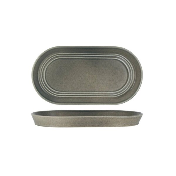 Tablekraft Urban Loft Frost Grey Oval Serve Platter 310x165mm (Box of 3)