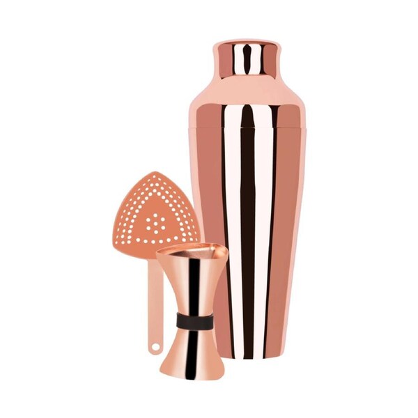Zanzi Cocktail Set 3pc Rose Gold