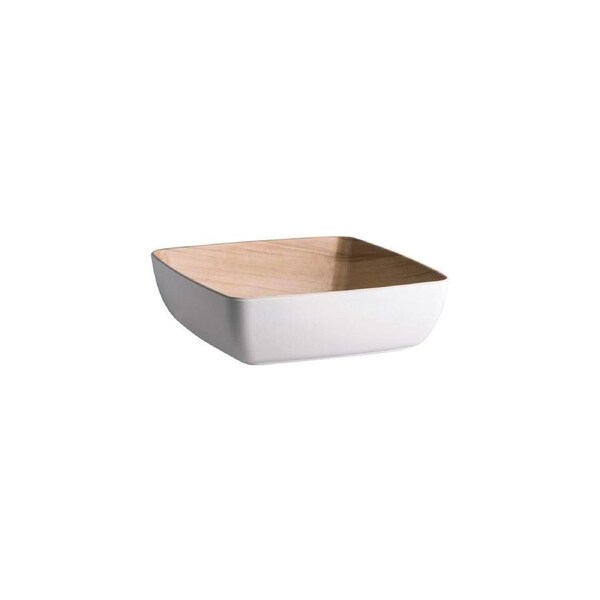Zicco Melamine Echo White / Birch Serving Bowl 250x250x120mm