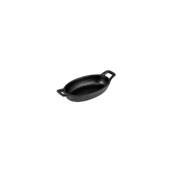 Chef Inox Cast Iron Mini Oval Gratin with Handles 150x95x30mm