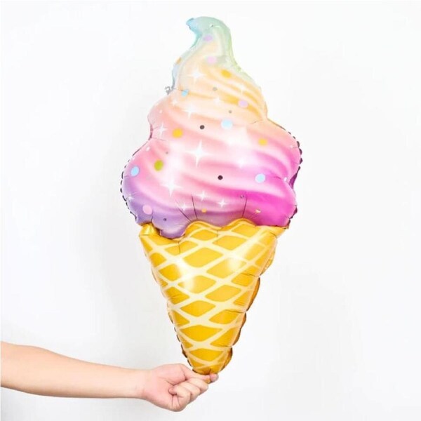 Giant Rainbow Ice Cream Foil Balloon 94cm