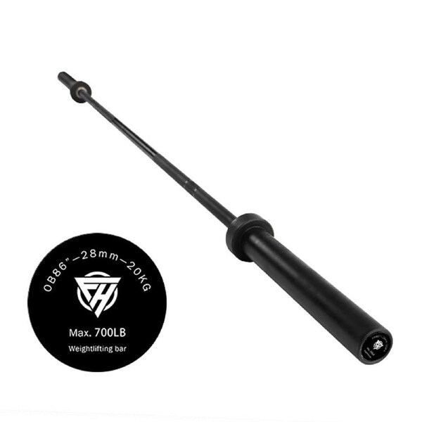 2.2m Olympic Barbell - Black - 320kg Load Capacity