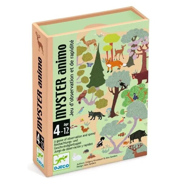 Djeco - Mystery Animal Observation & Speed Card Game