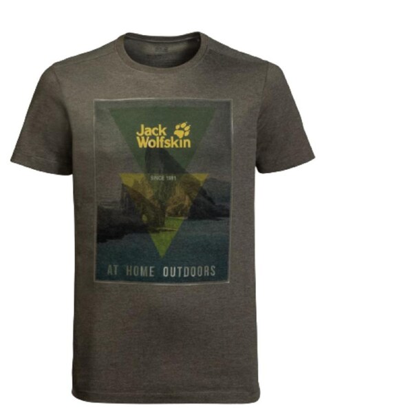 Jack Wolfskin Mountain T Mens Short-Sleeve T-shirt Quick-drying Cotton Top S