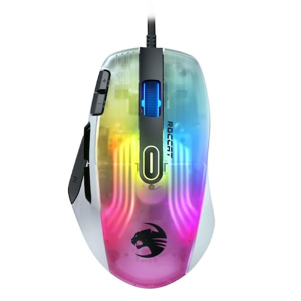 Roccat Kone XP Ergonomic Performance 3D Lighting RGB Wired Gaming Mouse - White White