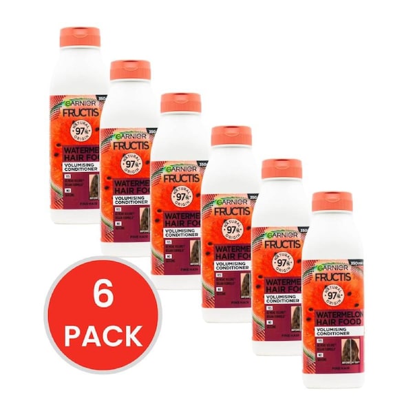 Garnier Fructis Watermelon Hair Food Volumising Conditioner 350mL (6 Pack)