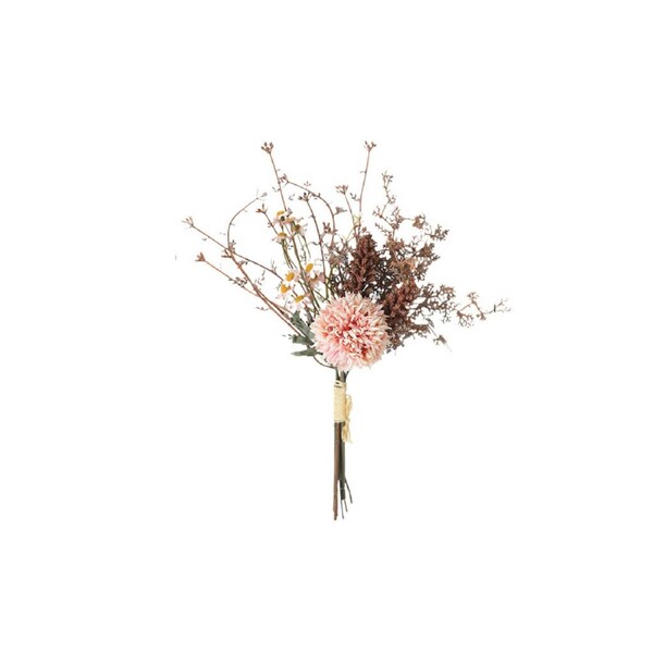Artificial Chrysanthemums Natural Bouquet 35cm - Set of 2 Bunch