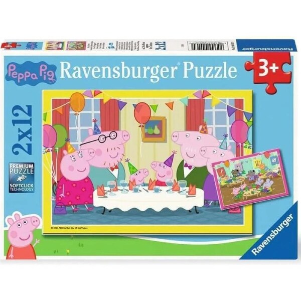 Ravensburger - Peppa Pig Time To Celebrate Puzzle 2x12pc