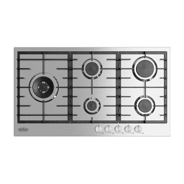 Belling 90cm 5 Burner Gas Cooktop in Stainless Steel