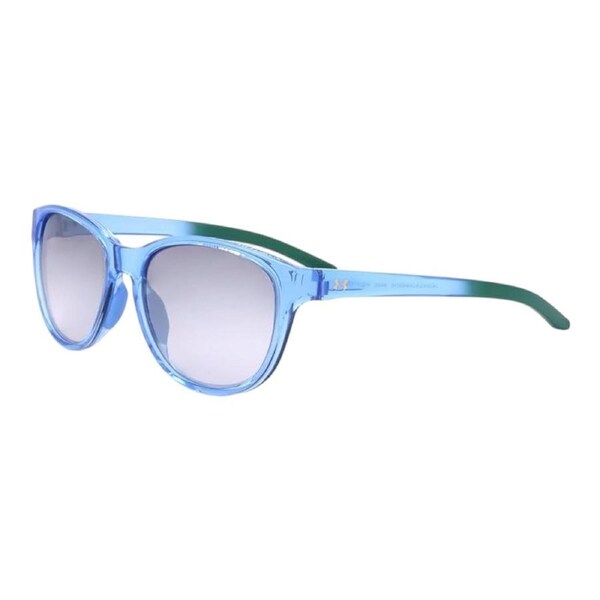 Under Armour 0014GS MVU IC Womens Sunglasses Azure Grey-Silver Round 57mm